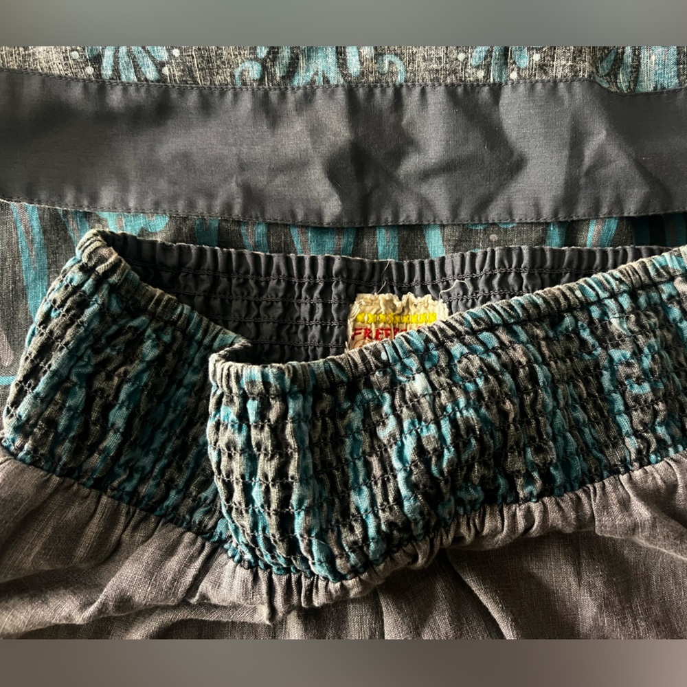 Free People Gray and Teal A-Line Skirt - Picture 2 of 16
